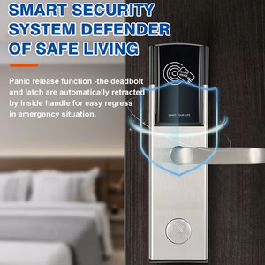 Best Quality Stainless Steel Hotel <b>Lock</b> With Rfid IC Card Unlock Smart Door Cheap Price and Free Software 9004M Stainless Steel - Product Image 5