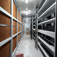 Conteneur de minage ASIC ACT 40HC, refroidissement par air, conception compacte, fonctionnement silencieux, 336 unités, 173ph/s, 1800kW, PDU intelligent C13 C19, Sha-256