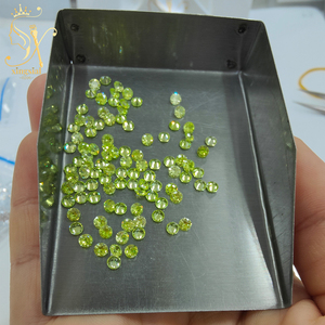 Toptan 12.0mm 3.0mm 5A + Apple yeşil renk CZ taşlar sentetik elmas taşlar gevşek CZ taş yuvarlak kesim kübik zirkonya - Product Image 6