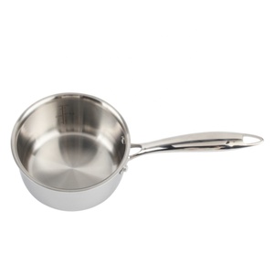 Casserole à sauce et à bouillon en acier inoxydable à trois couches avec couvercle en verre - Product Image 5