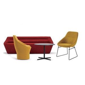 European Fabric Reception <b>Sofa</b> Chair Minimalist Wooden Lounge Home Chair Leisure <b>Office</b> Chairs for Living Room - Product Image 2