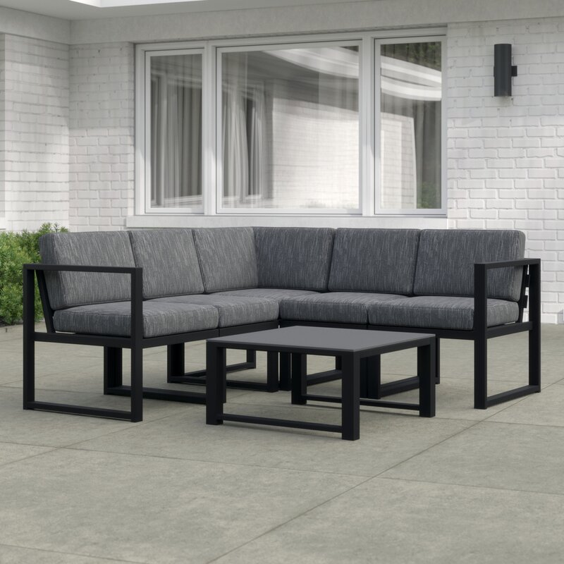 Garden sectional sofa set  new outdoor furniture sofa aluminum sectional sofa set