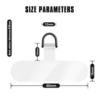Casing ponsel TPU transparan, tambalan tali rantai ponsel poliester dapat dilepas desain trendi