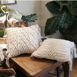 45*45Cm o personalizada de algodón nórdicos Macrame tejido <span class=keywords><strong>funda</strong></span> de almohada <span class=keywords><strong>funda</strong></span> de cojín <span class=keywords><strong>Boho</strong></span> - Product Image 4
