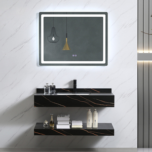 Mueble <span class=keywords><strong>cuadrado</strong></span> de 2 capas, mueble nórdico de lujo, para lavabo de baño - Product Image 2