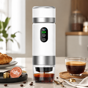 เครื่องชงกาแฟพกพาแบบถอดแบตเตอรี่ได้ ดีไซน์ใหม่ปี 2026 เครื่องชงกาแฟไฟฟ้า หน้าจอดิจิตอล เครื่องชงกาแฟเอสเพรสโซ - Product Image 1