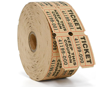 Billets de tombola 2x2 pouces, numérotés consécutivement, perforés, à déchirement facile, en papier couché, impression numérique, vernis