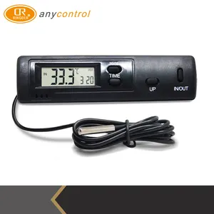 Ringder цифровой автомобильный термометр TM-7 и показывающие внутреннюю/наружную температуру отображения часов и функции