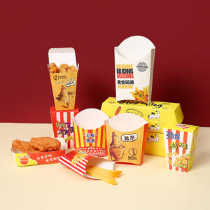 Caja de Embalaje de Alimentos Biodegradable, Reutilizable, Portátil, de Color Fijo, para Palomitas de Maíz, Snacks y Comida Rápida, al por Mayor, OEM, de Moda - Product Image 4