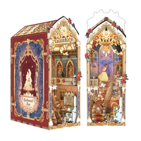 Tonecheer – Vente en gros uniquement : Maison de poupée 3D rotative LED « Rose Enchantée » à monter soi-même, idéale pour les librairies, les boutiques de cadeaux et les fournisseurs à long terme