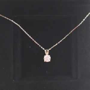 925 Sterling Silver 1 CT moissanite đá quý tự nhiên đá Vòng cổ bạch kim cho phụ nữ - Product Image 3