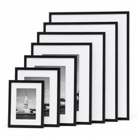 Cadres photo biseautés en bois grainé 5x7, 4x6, 8x10, A4, pour collage familial, à poser sur table et à accrocher au mur [MOQ]