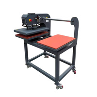 Presse à chaud pour vêtements pneumatique J 16x24 à 2 stations, ouverture automatique, multifonctionnelle, plaques chauffantes en aluminium industrielles, sublimation