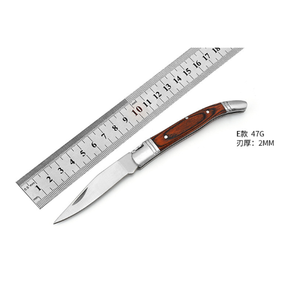 سكين جيب Laguiole فرنسي عالي الجودة قابل للطي ومتعدد الوظائف بمقبض خشبي مع مفتاح فلين - Product Image 5