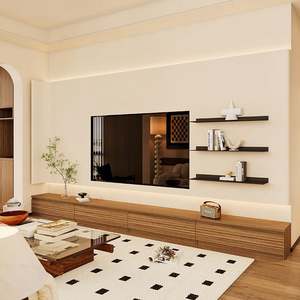 Meuble TV mural en bois pour une gestion et une présentation durables des équipements de divertissement - Product Image 3