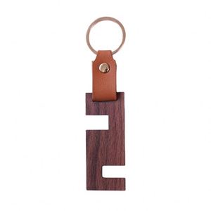 Porte-clés en bois personnalisé, forme ronde, gravure laser, logo, nom, porte-clés en bois naturel, étiquette en bois pour promotion d'entreprise - Product Image 2