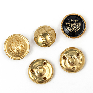 New Arrival 20mm Gold Embossed Brass Blazer <b>Button</b> Plain Sew-on Snap <b>Button</b> Gold Metal Coat <b>Buttons</b> - Product Image 2