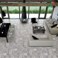 Carreaux en céramique de qualité durable 300*300mm, carreaux en ciment encaustique à quatre grilles pour projets commerciaux