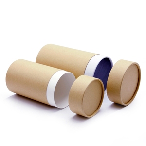 Emballage personnalisé en tube de papier kraft pour thé en vrac, café en grains de qualité alimentaire, mélange de thé écologique en carton cylindrique - Product Image 1