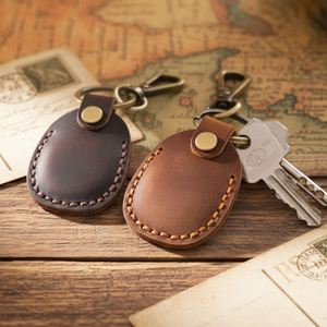 Genuine Leather Carabiner Locator Keychain Cowhide Access <b>Control</b> <b>Holder</b> Durable High Quality Universal Protective Case - Product Image 1
