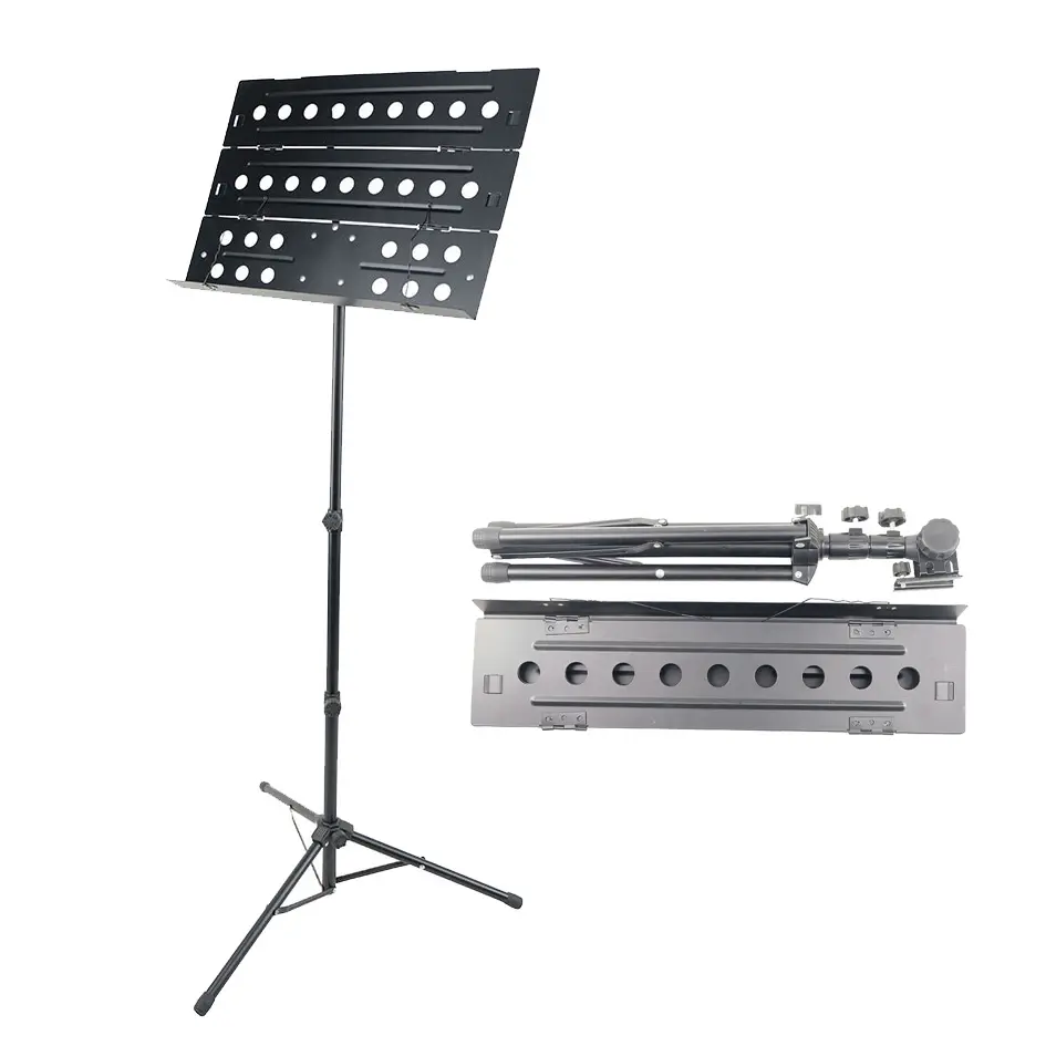 Factory direct adjustable portable folding sheet music stand music parts with good price
