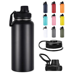Bouteille d'eau sport en acier inoxydable à double paroi isolée avec logo personnalisé 32oz/40oz, 1 couvercle, large ouverture, sans BPA - Product Image 1