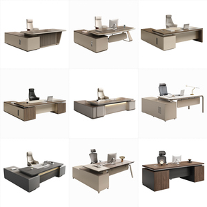 Escritorio ejecutivo en forma de L de Ceo moderno de lujo Escritorio de oficina Boss Muebles de oficina de alta tecnología Escritorio de gerente moderno - Product Image 5