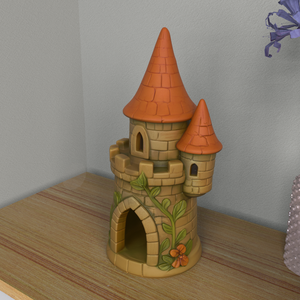 Vente en gros de niches pour oiseaux en céramique personnalisées en forme de château, résistantes aux intempéries, pour l'extérieur, maison d'oiseaux artistique pour jardin, pour un paysage haut de gamme - Product Image 5