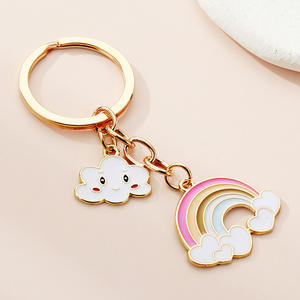 Fabricants de porte-clés colorés personnalisés grossistes cadeau de mode blanc personnalisé artisanat porte-clés de concepteur en métal - Product Image 2