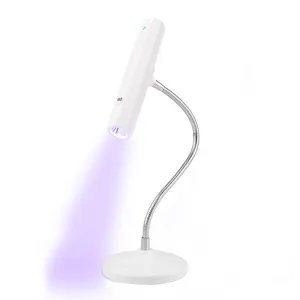 Lampu kilat led Mini pengering kuku led uv isi ulang lampu kuku untuk akrilik gel kuku teknologi cahaya merah muda untuk menyembuhkan gel