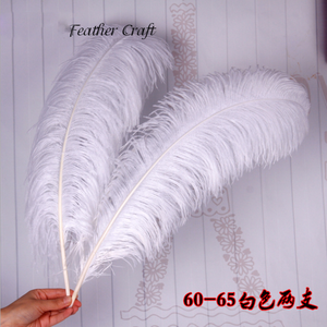 Plumes d'autruche naturelles, <span class=keywords><strong>panache</strong></span> de plumes d'autruche pour décoration de centre de table de fête de mariage (blanc, 25-30cm) - Product Image 4