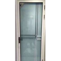 Porte en aluminium, livraison gratuite, prix de porte moderne en verre givré, toilettes/salle de bains,