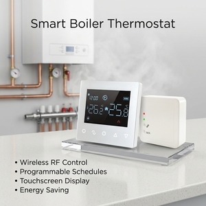 Termostato WiFi Inalámbrico Toupwell de Diseño Moderno y Alta Calidad para Caldera de Agua, Compatible con <span class=keywords><strong>Tuya</strong></span>, <span class=keywords><strong>Opentherm</strong></span> y PC, para Hogar, Apartamento y Baño - Product Image 3