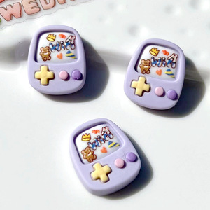 100 unids/bolsa amarillo rosa púrpura verde marrón máquina de juego dijes de resina para Slime funda móvil llavero DIY decoración artesanal - Product Image 3