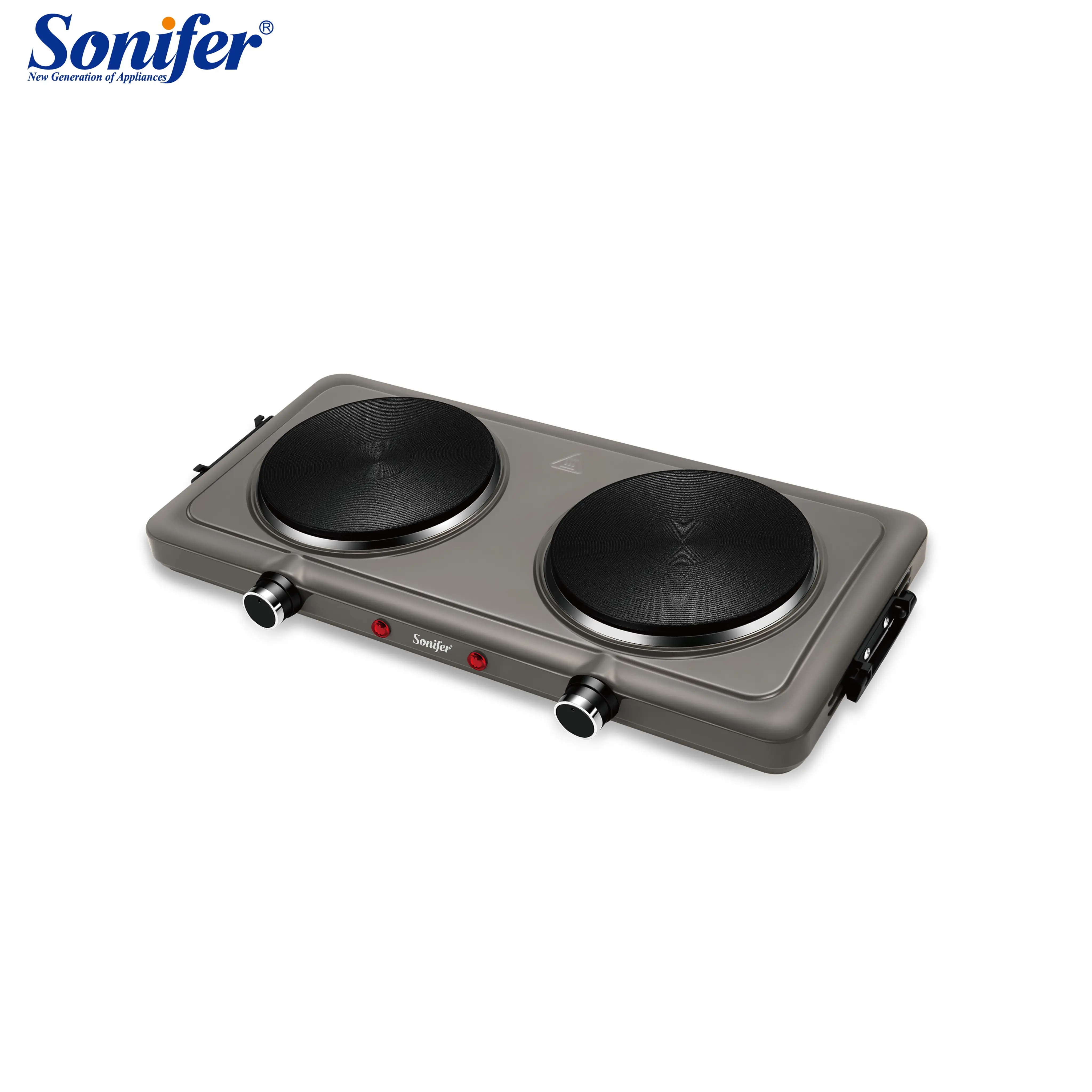 Sonifer SF-3052 थोक रसोई 2000w कच्चा लोहा गैस के बिना खाना पकाने 2 बर्नर छोटे बिजली स्टोव