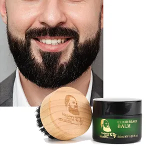 Fabbrica OEM sandalo alla vaniglia balsamo per barba naturale USA Formula uomo barba cura ammorbidire nutrire rinfrescare la barba