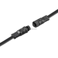 Connecteurs électriques étanches M12 IP67 3P mâle/femelle, adaptateur pour système d'énergie solaire, contacts en cuivre 5A, câble 300V