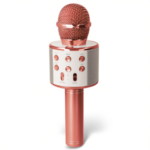 BMS-300 Rose Gold <b>Bluetooth</b> <b>Microphone</b> With Speaker Karaoke Player - Product Image 3