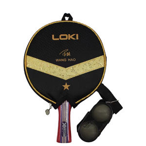 Raquette de tennis de table <span class=keywords><strong>LOKI</strong></span> X Series X-1 pas chère pour débutants, raquette de ping-pong en bois + caoutchouc + éponge rouge/noir - Product Image 4