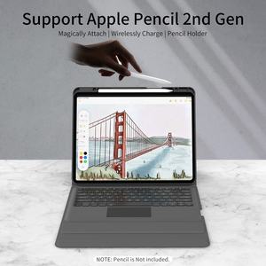 Funda con teclado magnético personalizado para <span class=keywords><strong>iPad</strong></span> <span class=keywords><strong>Pro</strong></span> <span class=keywords><strong>12</strong></span>,<span class=keywords><strong>9</strong></span>, <span class=keywords><strong>12</strong></span>, <span class=keywords><strong>9</strong></span>, 2018-2022, con Trackpad táctil RGB, cubierta de cuero retroiluminado - Product Image 4