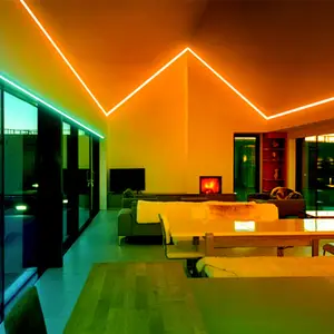 ไฟนีออน LED RGB หลากสีสำหรับตกแต่งระเบียงในเวลากลางคืนแถบไฟนีออน