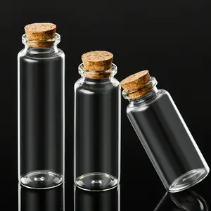 30mm 25ML Mini Small Glass Bottles With Cork Stopper Clear Wishing Bottle Tiny Glass Bottle Jars Hanging Decoration Wedding Vial