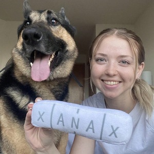 Jouet en peluche pour chien blanc, jouet à mâcher durable, jouet couineur pour animaux de compagnie, utilisation en extérieur - Product Image 3