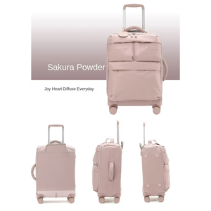 Women's Ultra Light 20 Inch Travel Bag Fashionable Airway <strong>Soft</strong> <strong>Luggage</strong> Case with Boarded 24 Inch Suitcase - Product Image 6
