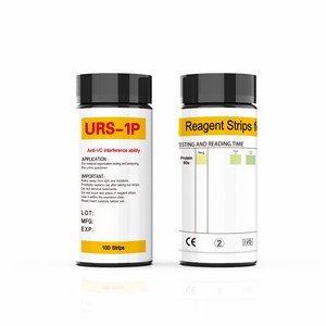 Bandelettes réactives Urs-1P, 100 bandelettes, test urinaire de protéines pour usage médical, certifié CE - Product Image 1
