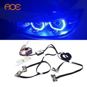 Luci Angel Eyes LED RGBW DRL con 4 Schede DRL e Telecomando Wireless per BMW Serie 2 F22/F23/M2/F87 PRE LCI 2014-2017 - Product Image 1