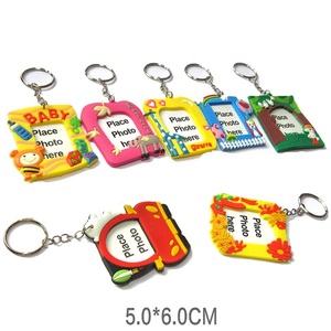 Vente en gros personnalisé 2D caoutchouc souple PVC cadre <span class=keywords><strong>photo</strong></span> <span class=keywords><strong>porte</strong></span>-clés personnalisé - Product Image 2