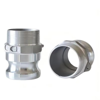 Raccord Camlock de type F de précision CNC en aluminium, 250 PSI, zéro fuite, filetage NPT/BSP 1/2-8 pouces, usine OEM, lutte contre l'incendie, MIL-C-27487