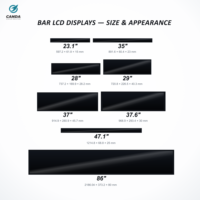 Écran LCD ultra-large de 23,1 pouces pour publicité intérieure en supermarché, lecteur multimédia de taille personnalisée, écran de rayonnage extensible