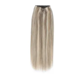 Extensiones de Cabello 100% Remy, Lisas con Mechas de Color Natural, Textura Lisa, Cabello Humano Personalizable - Product Image 1